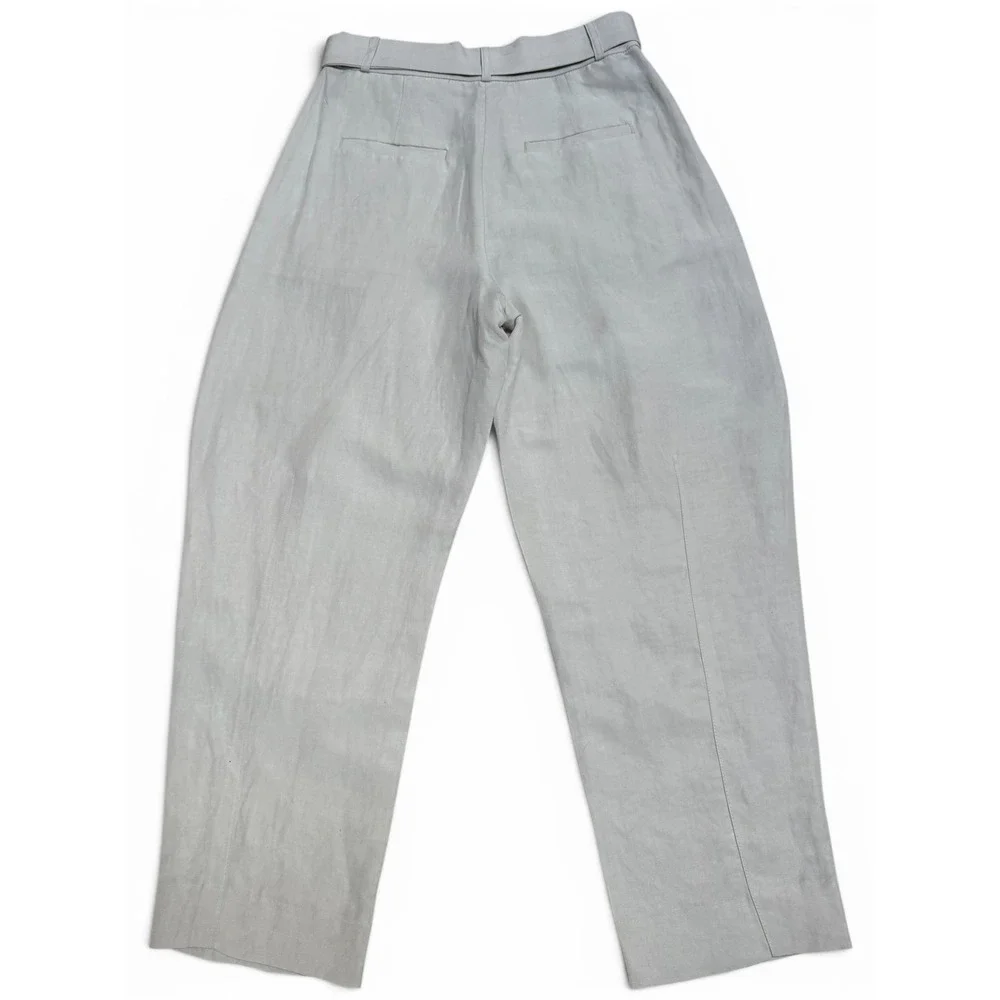Banana Republic Wide Leg Belted Balloon Pants Beige 00 Petite Linen Minimalist
